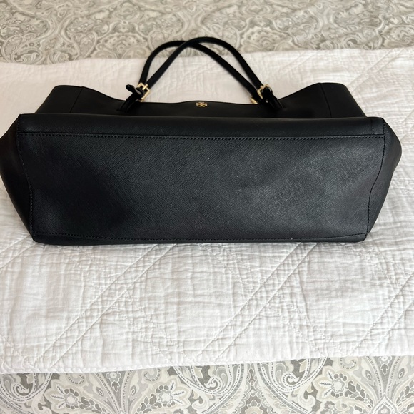 Large black leather Tory Burch tote bag - Picture 3 of 11